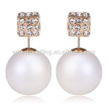 2015 Fashionable design indian square crystal fancy stud earring